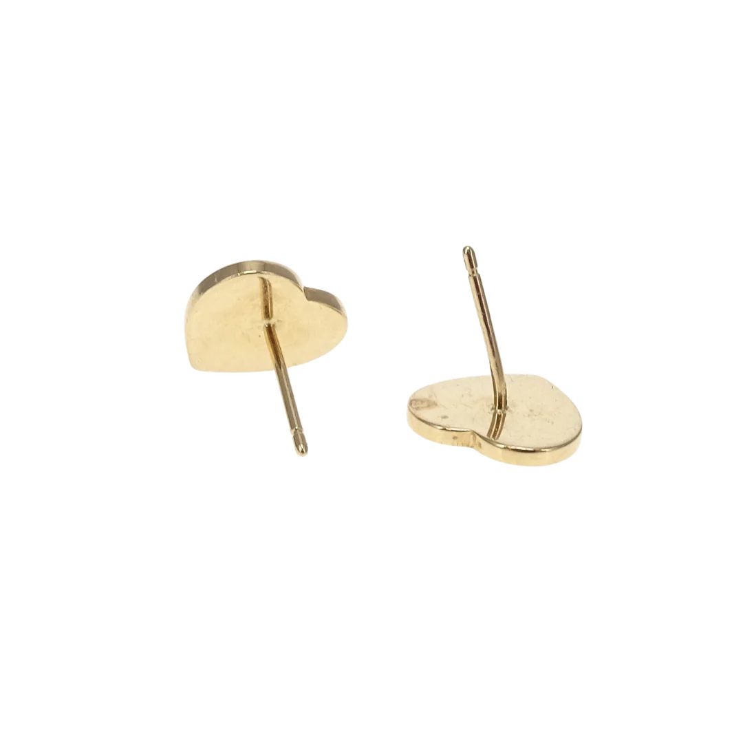 Tiffany & Co RTT Heart Stud Earrings 18k Yellow Gold - Image 4