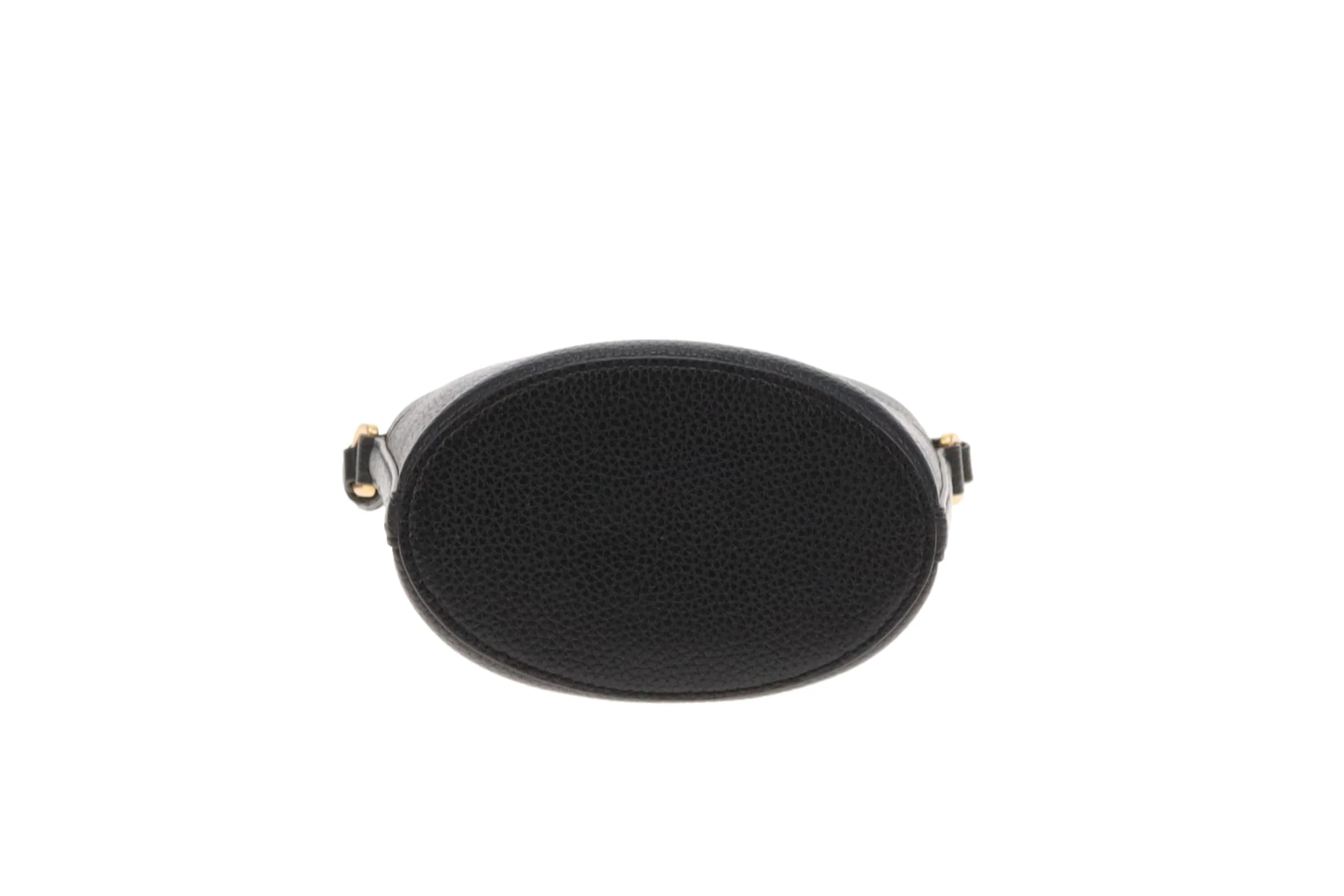 Tory Burch Britten Pebbled Leather Bucket Bag Black - Image 9